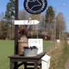 Välkomstskylt så man inte missar var man ska!