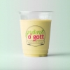 Jobbade på Grönt o' Gott i morse. Fotograferade smoothies och sallad till reklam. Här är första smoothiebilden :)