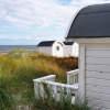 Bild från Ljunghusen Beach av @swedish_eliza - Classical, characteristic white beach huts in Ljunghusen, south west tip of Sweden. 