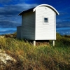 Bild från Ljunghusen Beach av @swedish_eliza - Edward Hopper style... Classical, characteristic white beach hut in Ljunghusen, south west tip of Sweden. 
