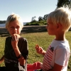 Bild från Lyssnaängen Badplats av @petramariejansson - Första dagen på HT avslutas med picknickmiddag och bad i solen