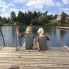 Bild av @carolabackstad - Söndag 2 augusti kl 11. Ensamma på bryggan. Ensamma på hela stranden, faktiskt #sommar2015