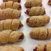 Pigs in blanket. Till våra små kunder. Världens godaste prinskorv från Risbergs chark.