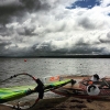 Bild från Lövstabadet av @marthult - Väntar ut åskan lite bara... Sen på't igen! #surfshark #rrd #simmerstyle #windsurf