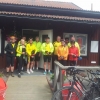 Fantastiskt roliga besök två dagar i rad. Ett stort gäng, totalt 23 personer, från Australien! är just nu på cykelsemester i Sverige. Och då hade de fått rekommenderat att besöka oss. Här är ena halvan av gänget. 
Jättetrevliga människor som bjöd på många