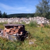 Gudsberga klosterruin, augusti 1995. Foto: Åke Johansson.