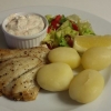 Dagens på Kompassen, stekt rödspätta, kokt potatis & kall sås - Välkomna!