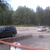 Stor parkering plats