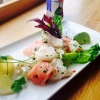 Det tillagades en ceviche fusion idag. Lax & kolja med lime, chili & koriander.
Fräscha sommarsmaker.
Kommer snart på menyn som en limited edition