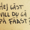Hej gäst vill du gå på fääääst? Frippe & Frida ställer till med en liten privatfest runt 20.00 i butiken idag, liveband spelar och Frippe dansar limbo. Vi har lite plats kvar i lokalen som vi vill fylla med just dig. Maila oss här för att få komma, först 