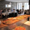 Pizzabuffén med bl. a. Capricciosa, Piccante och Bresaola.