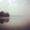 Bild av @mariefleetwood - Morgondimmans mystik ligger över sjön. En spegelblank arbetsdag börjar. Just love it! 