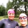 Bild från Näknen av @maggie5151 - Ikväll det blev 1,8 km Premiär Open Water simning för Masters duktig simmare Maggan 