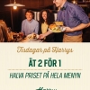 Hungrig? Ät 2 För 1 På Tisdagar!