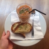 This week's special: Gazpacho with Parmesan toast and tea or coffee. 79kr!