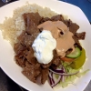 Kebab tallrik med ris! men vi har också med bulgur eller pommes 
Välkomna!