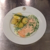Pocherad lax med gräslöksås:-)