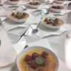 Glömde fota förrätten så här kommer desserten istället crème brulee med choklad kräm hallon och citronmeliss