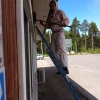Nermin jobbar på hårt ☺️ Snart ska det börja målas 
