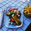 Dagens erbjudande! Grillade grönsaker med feta, pommes och rödvinssås (vegetarisk) 99:-. Idag har vi även en quiz-tallrik: lökringar, pommes, klyftpotatis, salami, oliver, skinka samt chilliaioli inkl Heineken 115:- Quizzen drar igång kl 20,  Varmt välkom