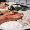 Det var länge sedan vi hade lagt upp en bild :) 
Den här är stekfisk som vi gör (fisken är absolut Lax).