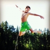 Bild från Orbaden - Hälsingland av @rdamiaans - My son, enjoying the #lakeside of #Orbaden in Hälsingland #sweden #hardbody #bigjump #swimshorts #musclesfrombelgium