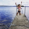 Bild från Prästens Brygga av @jennieleyonberg - När man väntat flera timmar på att få hoppa i plurret 
