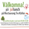 Fira jul med oss på Tre Källor! På julafton håller vi öppet 10.00-13.00 och bjuder alla som kommer på lunch. Du kanske sitter ensam på julafton, har svårt att få pengarna att räcka hela julen eller kanske bara vill komma och umgås och äta en bit mat. Alla