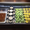 Mynta flan, ris à la Malta och tiramisu