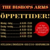 Även om hösten inte riktigt är här ännu, övergår vi på Bishops Arms till nya öppettider efter en fantastisk sommar. Vi har öppet från kl. 14 på lördagar och övriga dagar öppnar vi kl. 16.00. 
Välkommen!