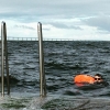 Bild av @rc_hahn - Early morning training in a really choppy strait. @bjorn_skarner #tri #training #swim #oresund