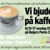 Nu är vår nya kaffemaskin från Faema på plats. Inkopplad och provkörd. Därför hoppas vi att du vill testa när vi firar detta med ett härligt erbjudande nu på onsdag. GRATIS ESPRESSOKAFFE – Macchiato, Latte, Capuccino etc Passa också på att prata kaffe med