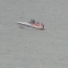 Bild från Öresund av @donzijohan - Jag tror minsann att det är några tappra som försöker åka vattenskidor efter en bajamaja #bajamarine #bajapowerboats #bajaoutlaw #utanförmittfönster @henrikpeterson