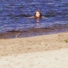 Bild av @ulrikasegerstrom - Ett sjöodjur! Mallanbrallan in the sea! #rullsand#brämmen#bada#strand