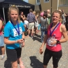 Bild av @fatabergmaan - Klara och svettiga efter M-ås stadsloppet  1mil springande i 25grader !  Så stolt över min dotter 
