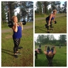 Bild av @minettezedig - Ytterligare ett pass avklarat i finvädret och med havet som utsikt. 
#2xu #uppvärmningsvikter #träna #gym