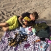 Bild från Seskarö Havsbad av @misaksson - Latergram from earlier today. @davidjordansson is hangin out with little Selma Lo at the beach.