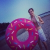 Bild av @frittebofficial - Kvällsdopp med min superhunk 