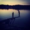 Bild från Saltarö av @camilla_croneld - #evening #swim #myboys #boys #❤️ #sweden #kvällsdopp #sunset #cousins #love