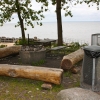  En grillplats nära stranden.