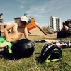 Bild från Kvickbadet av @isawestman - #denendafamiljenmedhockeyutrustningpåstranden #snackaomattvasugen #snartstart #jonstorptigers  #krämaursistaavsommaren