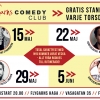 Gratis standup varje torsdag, på Flygarns Comedy Club i Göteborg.

Här är de sista datumen för våren:

Flygarns Comedy Club - 15 maj
Flygarns Comedy Club - 22 maj
Flygarns Comedy Club - 29 maj
Flygarns Comedy Club - 5 juni

Vi kommer sedan ha lite uppehål