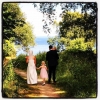 Bild från Knäbäckshusens Strand av @moniquegot - Road to happiness... I take a walk close to the beach and meet this family. They were walking to the small chapel just close to the beach. They're getting married right now. I can here the singing of a sere