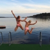 Bild från Möttvik av @zakfrn - Maybe our last swim...