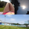 Bild från Nossebrobadet av @annicastaffiesodenhage - Funderar på om jag ska ta årets första dopp... Njuter i solen m min blekfeta kropp... Trodde ju aldrig beach 2015 skulle inträffa 