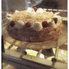 Läcker tårta med jordgubbsmousse :)