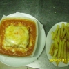 A famosa Francesinha 
Tem bom aspeto nao tem ? :D