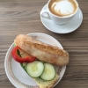 Nu har vi åter öppet! Kom in o ta en surdegsfralla med långlagrad ost o en cappuccino från den nya kaffemaskinen!