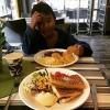 Bild av @sheena_sweden - The reason why I regularly put on more weight during the summer... Food food food!!! Grilled Panini at Himlabadet is L-O-V-E!