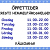 Öppettider för Kristi Himmelfärdshelgen